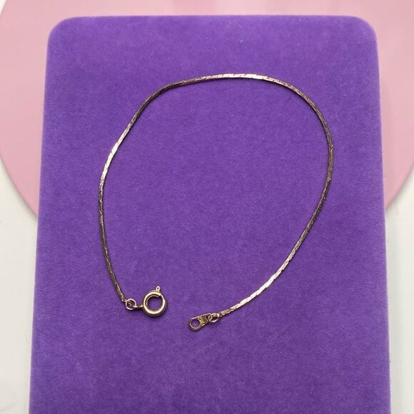 💛 Classic Gold Cobra Link Chain Bracelet - Picture 1 of 3
